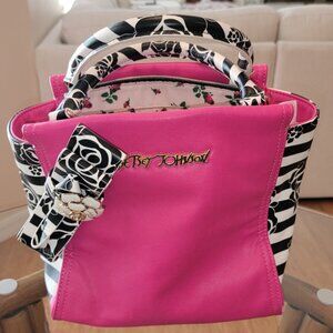 Betsy Johnson Petal to the Metal Convertible Crossbody Bag in Fushia